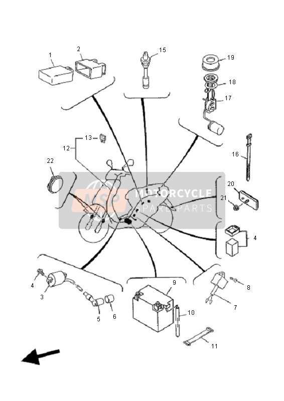 5C2H25900000, Faisceau De Fils Com, Yamaha, 1